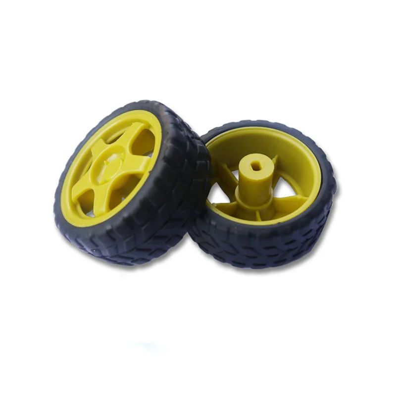2PCS TT Motor Wheels Model Robot Car Wheel Diameter 65mm Yellow/Black Color Miniatura Tires Micro Tyres for RC Toys DIY Parts
2PCS TT Motor Wheels Model Robot Car Wheel Diameter 65mm Yellow/Black Color Miniatura Tires Micro Tyres for RC Toys DIY Parts
