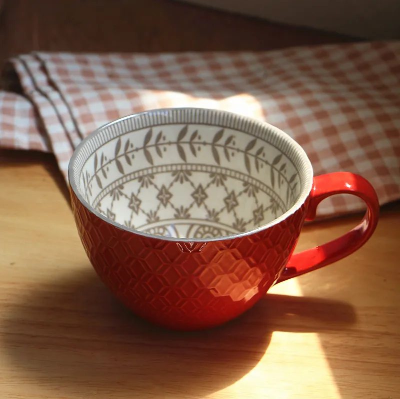 Oatmeal mug Breakfast mug Ceramic mug Creative large capacity couples home drinking milk mug Heat-resistant coffee mug
Oatmeal mug Breakfast mug Ceramic mug Creative large capacity couples home drinking milk mug Heat-resistant coffee mug