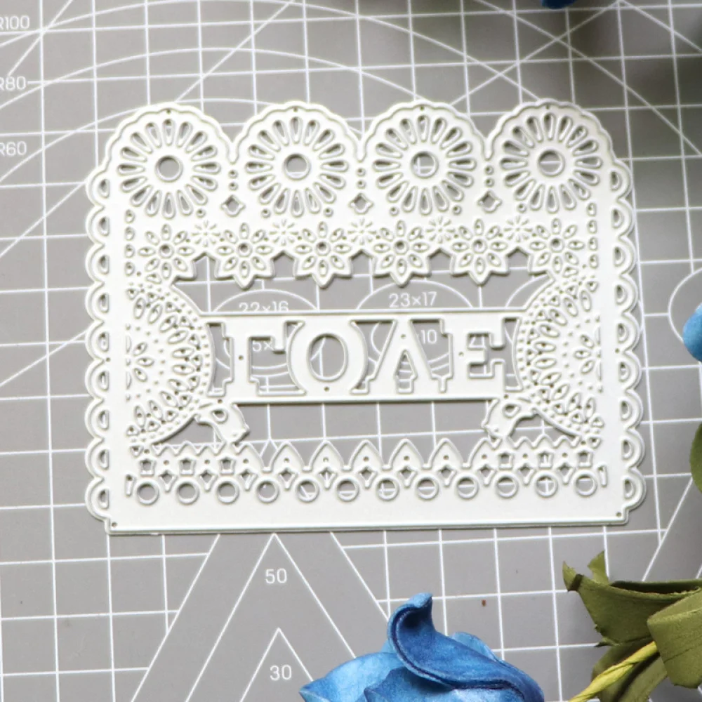 

Metal Cutting Dies Love Word Flower Lace Frame Stencils For DIY Scrapbooking Embossing Paper Wedding Cards Die Cuts Photo Album