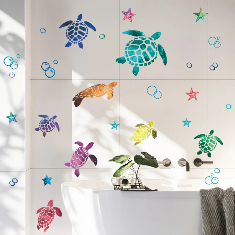 Jellyfish And Sea Turtle Decor For Barthroom Wall Stickers Glass Door Decoration Waterproof Children's Room Wardrobe Decal Mural
Jellyfish And Sea Turtle Decor For Barthroom Wall Stickers Glass Door Decoration Waterproof Children's Room Wardrobe Decal Mural