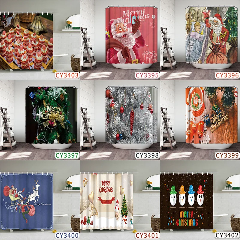 Christmas Series Print Shower Curtain Waterproof 27 Different Style Bathroom Curtain Accessories rideau salle de bain T113
Christmas Series Print Shower Curtain Waterproof 27 Different Style Bathroom Curtain Accessories rideau salle de bain T113