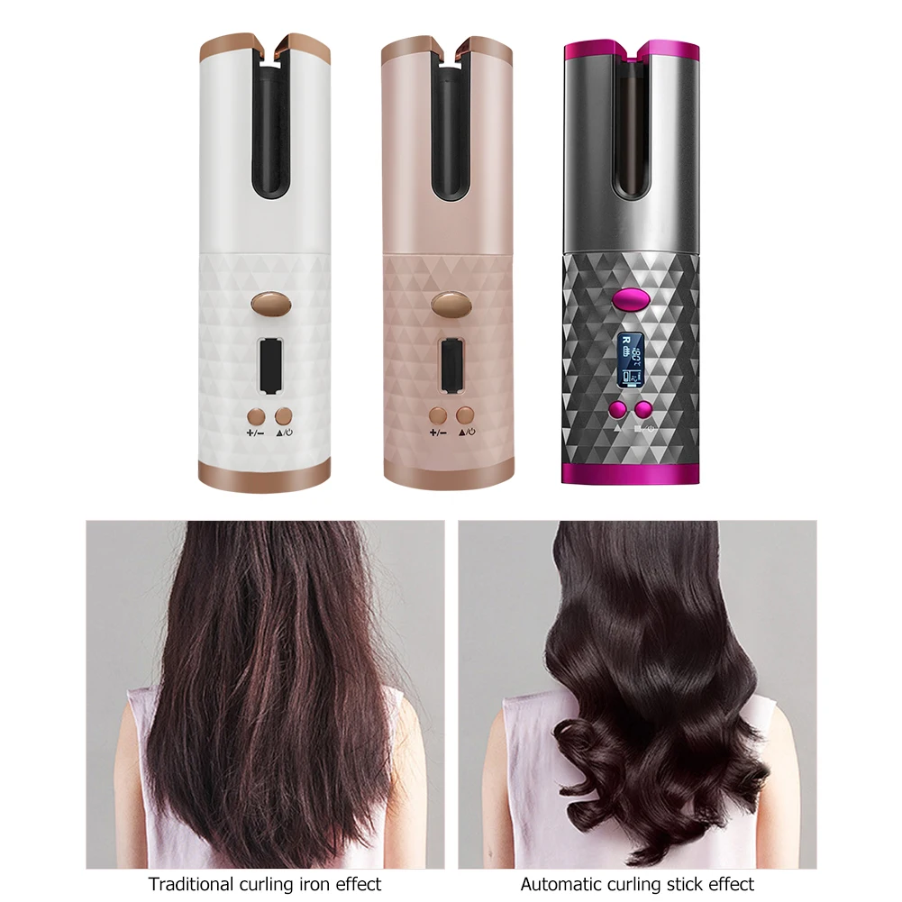 Hot Automatic Hair Curler USB Rechargeable Curling Iron Hair Waves LCD Display Ceramic Curly Rotating Curling Wave Styler
Hot Automatic Hair Curler USB Rechargeable Curling Iron Hair Waves LCD Display Ceramic Curly Rotating Curling Wave Styler