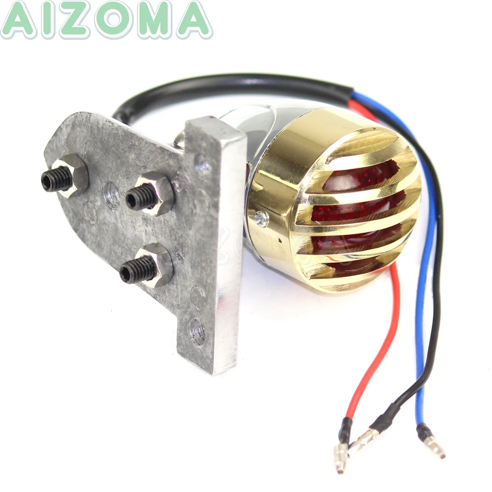 Brass Motorcycle Integrated LED Brake Taillight w/ Mini Bracket Universal For Chopper Scrambler Rear License Plate Stop Lights
Brass Motorcycle Integrated LED Brake Taillight w/ Mini Bracket Universal For Chopper Scrambler Rear License Plate Stop Lights