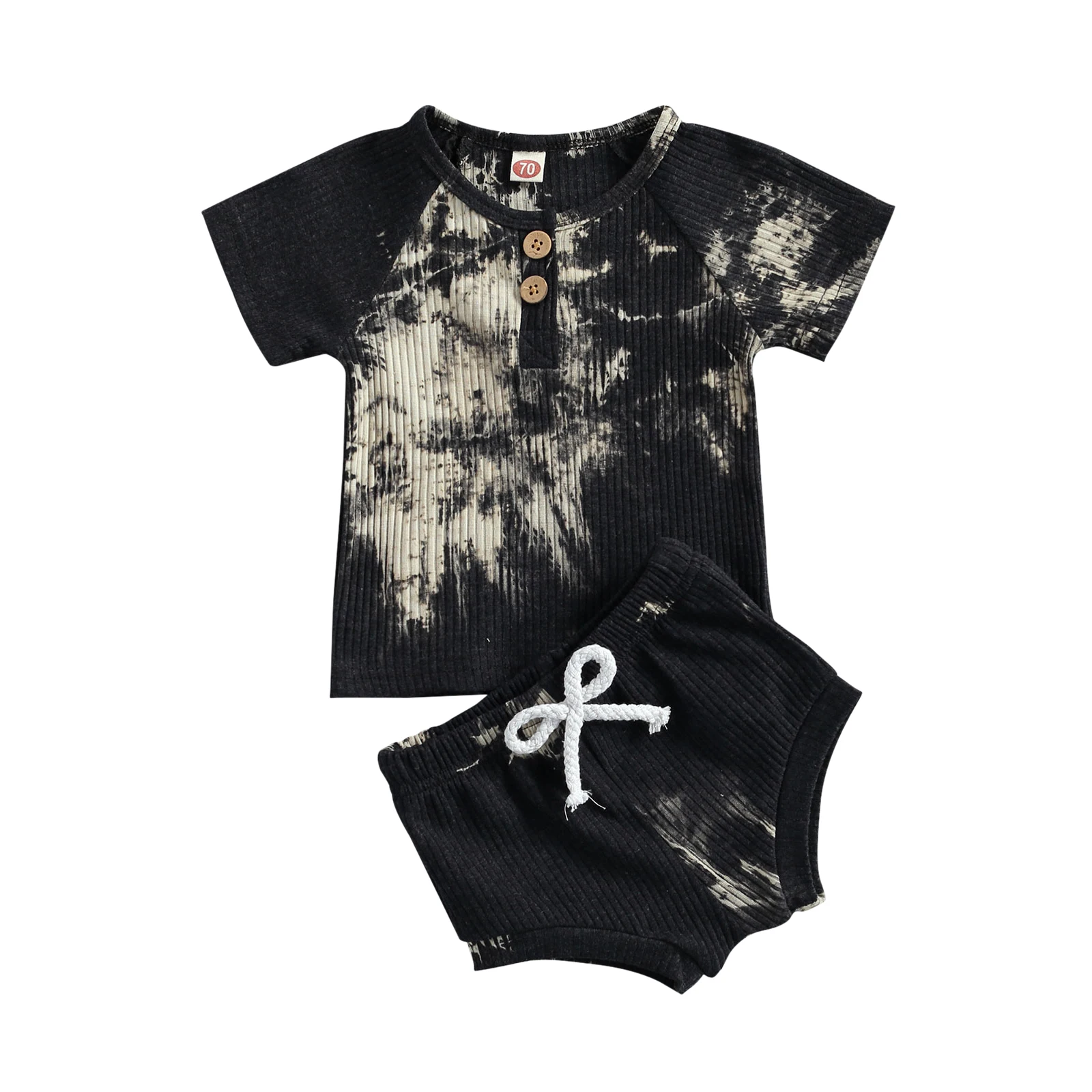 2021 Summer Baby’s 2Pcs Tie-dyed Knitted Suit Short Sleeve Button Collar T-shirt Tops with Elastic Waist Triangle Shorts
2021 Summer Baby’s 2Pcs Tie-dyed Knitted Suit Short Sleeve Button Collar T-shirt Tops with Elastic Waist Triangle Shorts