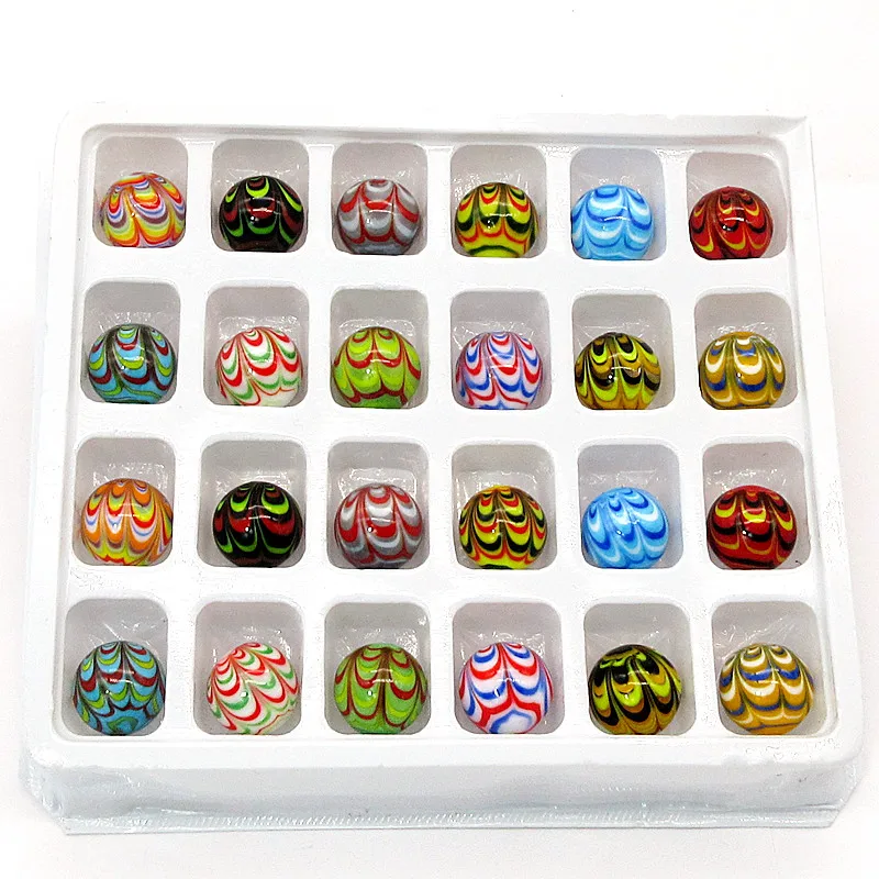 New Custom mixed 24pcs Handmade lampwork glass marbles wholesale Round Feather Design 16mm Ball Toy vase Mosaic tile decorations
New Custom mixed 24pcs Handmade lampwork glass marbles wholesale Round Feather Design 16mm Ball Toy vase Mosaic tile decorations
