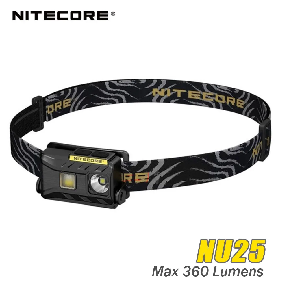 Перезаряжаемый налобный фонарь Nitecore NU25 360LMs 3 светодиода на выходе легкий