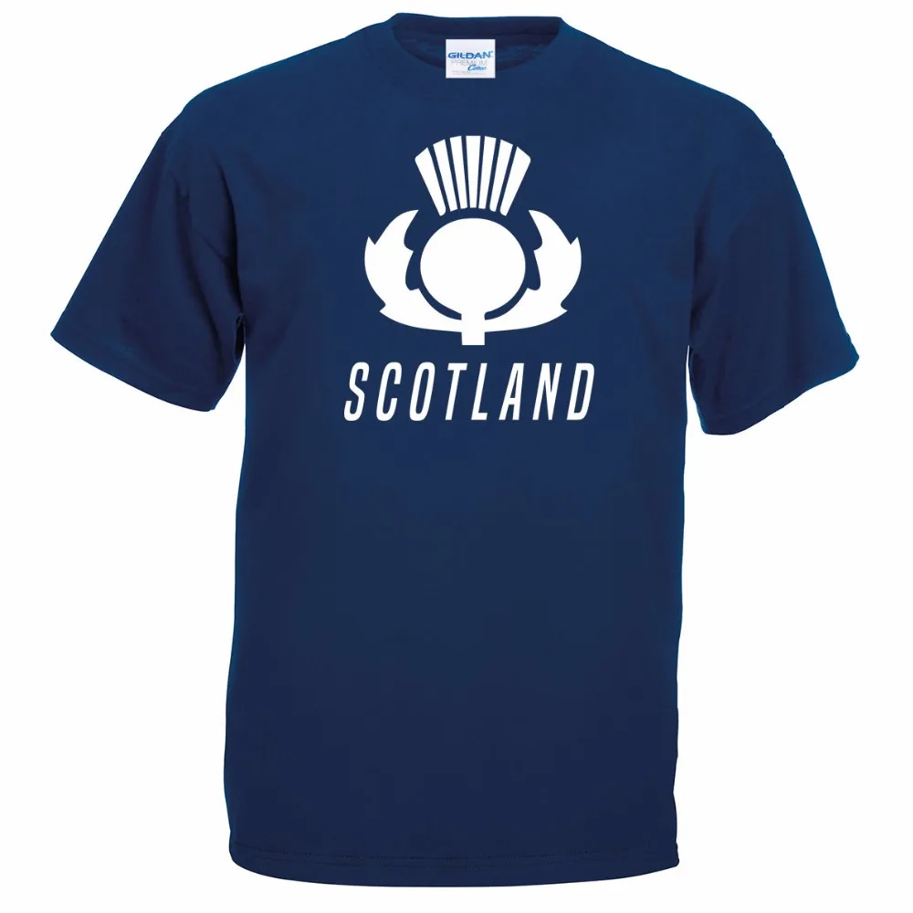 

Hot Sell 2019 Fashion Free Shipping Summer Fashion Scotland Thistle Navy 6 Nations Rugbyer 2019 Sporter Top Scottish T shirt