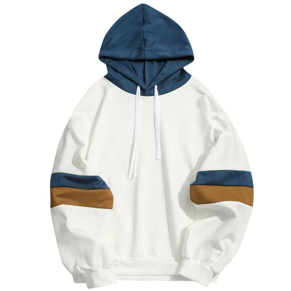 2021 Fashion New Spring and Autumn Long Sleeve Patchwork Casual Hooded Pullover Men's Stitching Parallel Bar Hooded Pullover
2021 Fashion New Spring and Autumn Long Sleeve Patchwork Casual Hooded Pullover Men's Stitching Parallel Bar Hooded Pullover