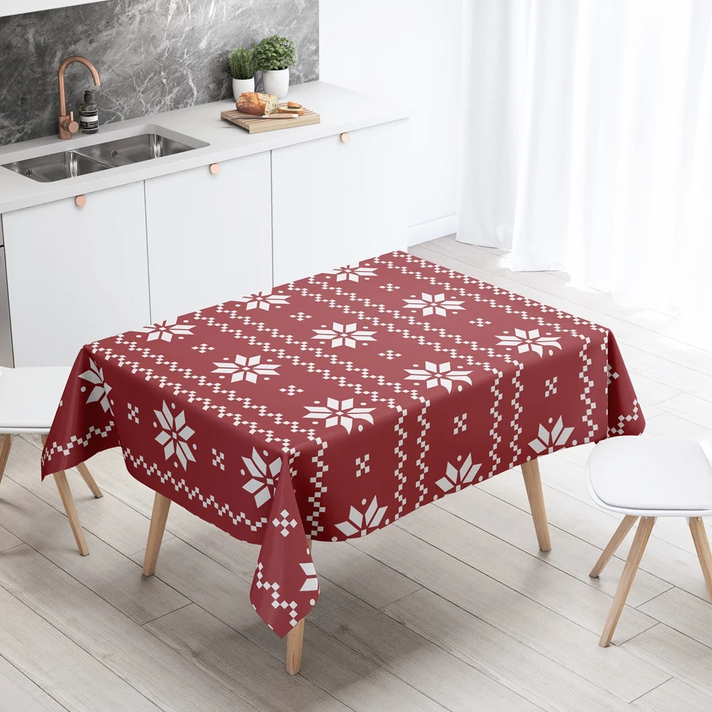 Tablecloth for Table Cloth Cover Christmas Red Snowflake Decoration Waterproof Decor Dining Rectangular Kitchen Oilcloth
Tablecloth for Table Cloth Cover Christmas Red Snowflake Decoration Waterproof Decor Dining Rectangular Kitchen Oilcloth