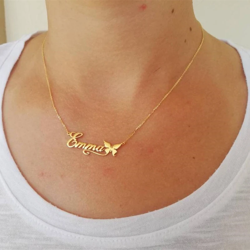 Personalized Butterfly Name Necklace Women Girl Unique Jewelry Custom Ribbon Nameplate Choker NecklaceStainless Steel Best Gifts
Personalized Butterfly Name Necklace Women Girl Unique Jewelry Custom Ribbon Nameplate Choker NecklaceStainless Steel Best Gifts