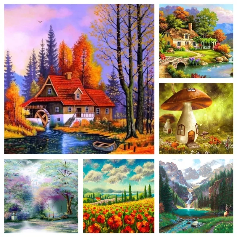 5D Diy Diamond Painting Mosaic Forest Landscape Cross Stitch Full Round Resin Diamond Adult Painting Art Home Decor Handicrafts
5D Diy Diamond Painting Mosaic Forest Landscape Cross Stitch Full Round Resin Diamond Adult Painting Art Home Decor Handicrafts