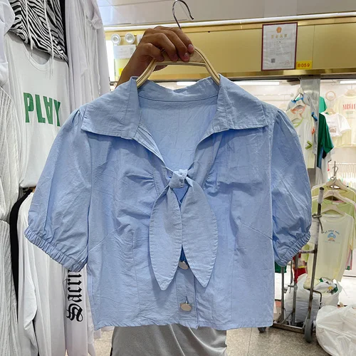 Женская блузка, Новинка лета 2021, милая универсальная однобортная приталенная короткая рубашка с бантом и рукавами-фонариками, топ, блузки д...
Женская блузка, Новинка лета 2021, милая универсальная однобортная приталенная короткая рубашка с бантом и рукавами-фонариками, топ, блузки д...