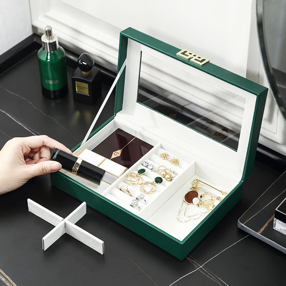 Single Layer Jewelry Organizer Box Storage Display with Transparent Acrylic Travel Jewelry Holder with Multiple Compartments
Single Layer Jewelry Organizer Box Storage Display with Transparent Acrylic Travel Jewelry Holder with Multiple Compartments