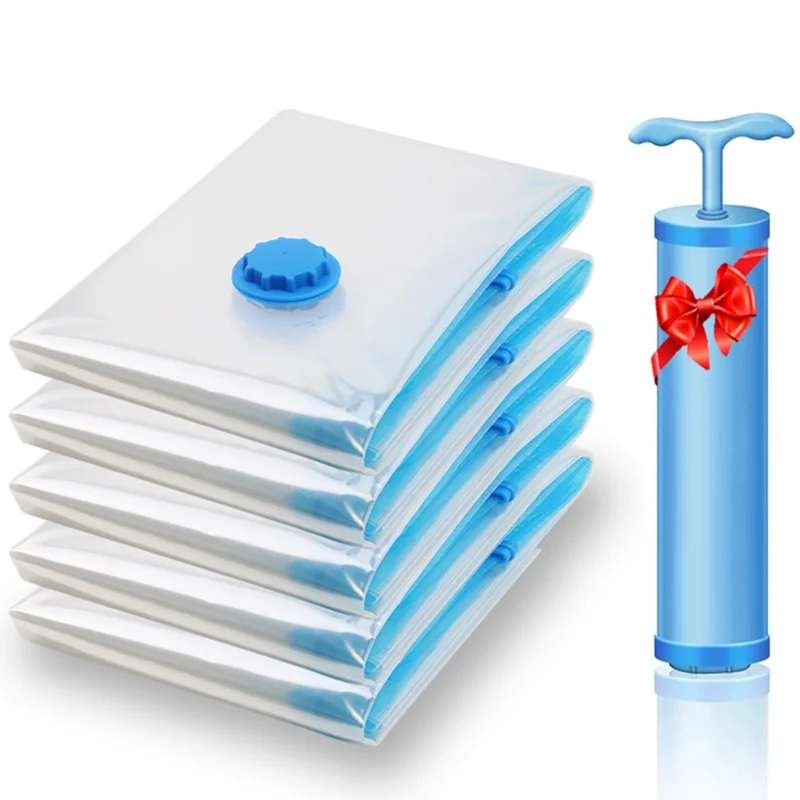 Large-Capacity Vacuum Compression Bag Large Exhaust Sorting Sack Bedroom Closet Cothing Storage Sealed Bag Saving Space Blue
Large-Capacity Vacuum Compression Bag Large Exhaust Sorting Sack Bedroom Closet Cothing Storage Sealed Bag Saving Space Blue