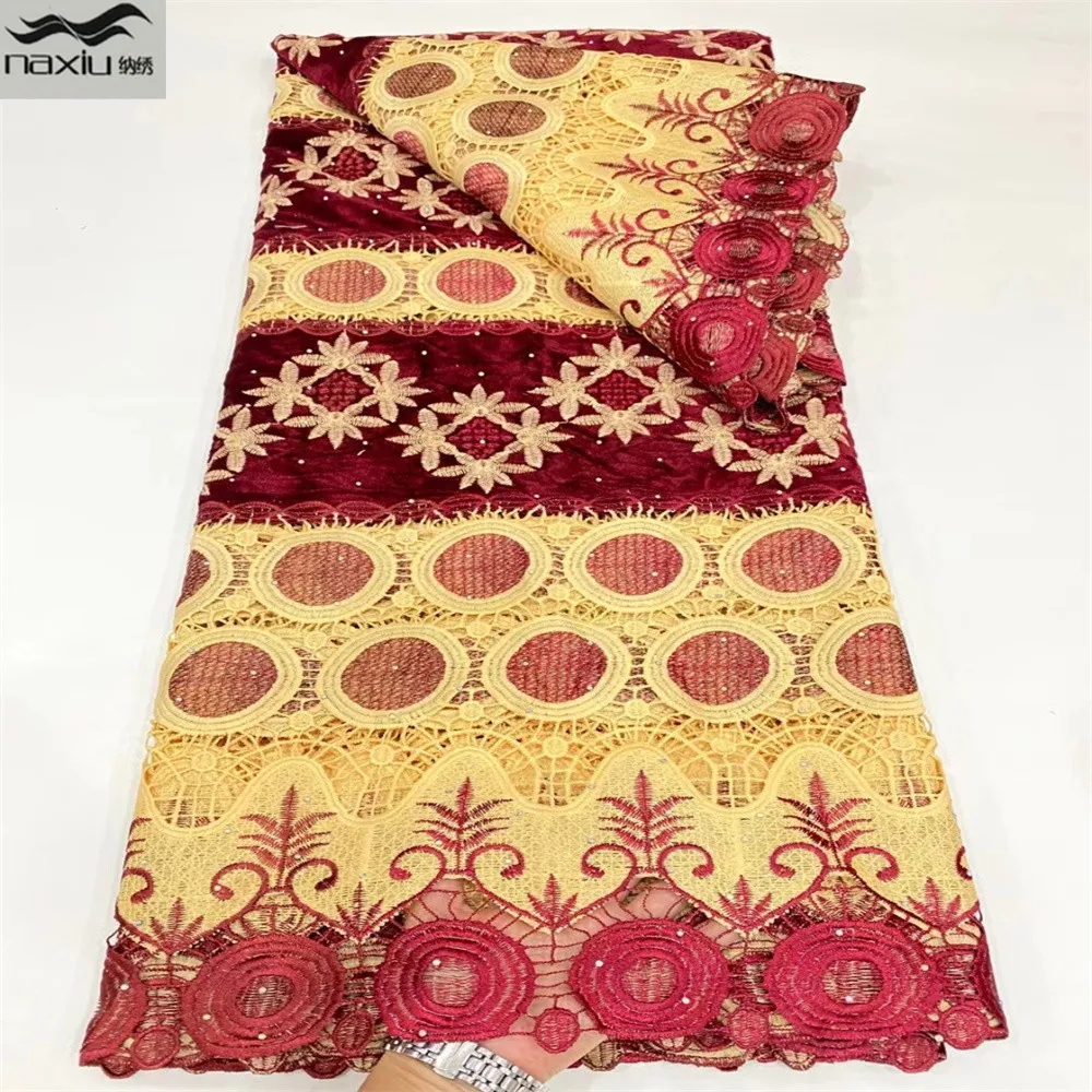 Madison African Guipure Velvet Lace Fabric 202 Soft Nigerian Milk Silk Cord Lace Fabrics With Stones For Wedding Dress
Madison African Guipure Velvet Lace Fabric 202 Soft Nigerian Milk Silk Cord Lace Fabrics With Stones For Wedding Dress