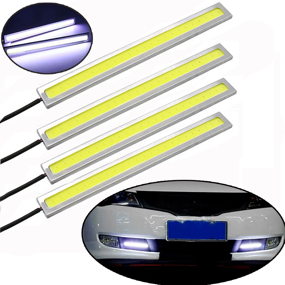 4pcs Car DRL Daytime Running Lights White 6000K-7000K 12V LED Strip Fog COB Daytime Running Lamp Waterproof Car Accessories
4pcs Car DRL Daytime Running Lights White 6000K-7000K 12V LED Strip Fog COB Daytime Running Lamp Waterproof Car Accessories