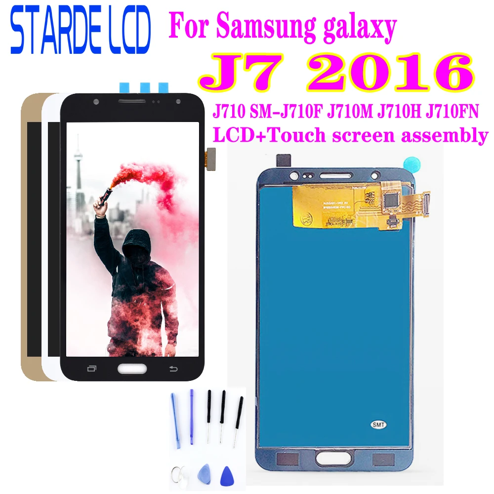 Для Samsung Galaxy J7 Lcd 2016 J710 SM-J710F J710M J710H J710FN ЖК-дисплей с сенсорным экраном дигитайзер в сборе
Для Samsung Galaxy J7 Lcd 2016 J710 SM-J710F J710M J710H J710FN ЖК-дисплей с сенсорным экраном дигитайзер в сборе
