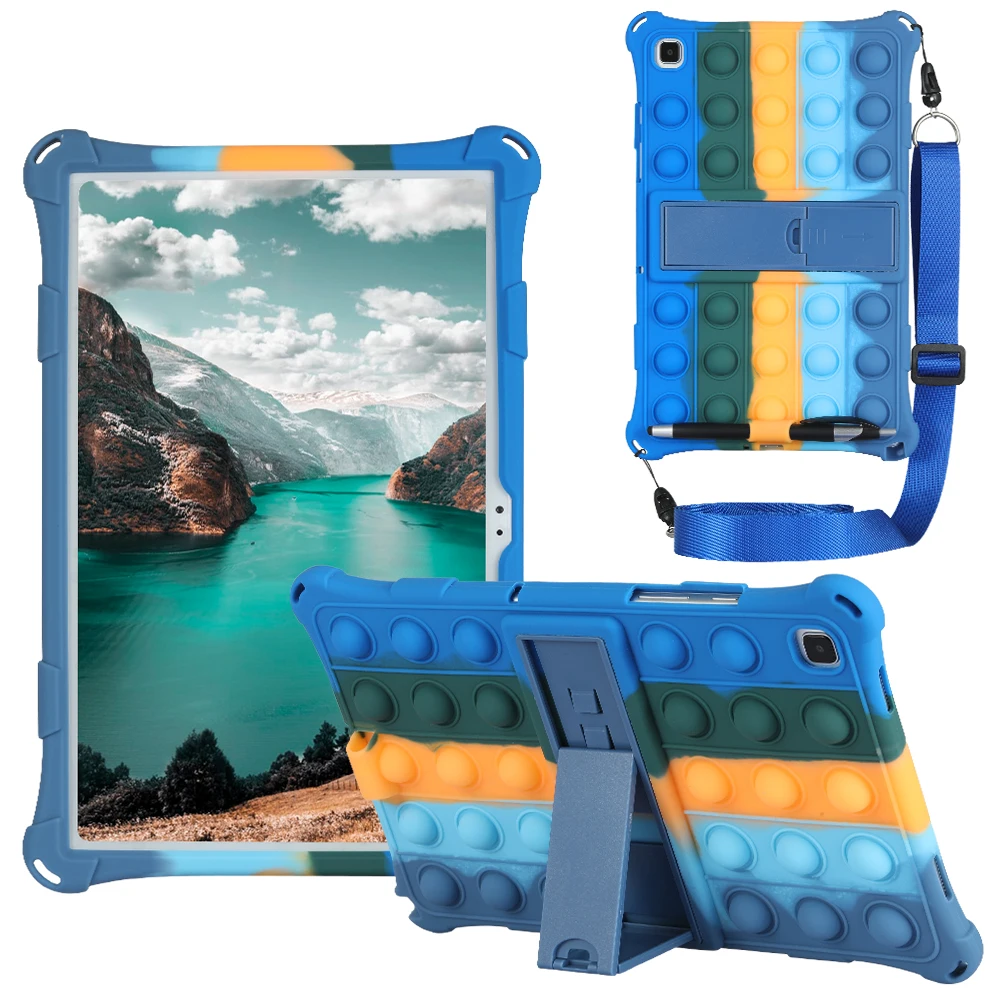Push Bubble Case For Samsung Galaxy Tab A7 10.4''Tablet 2020 SM-T500/T505/ T507 Silicon Stand Holder with Shoulder Strap Stylus
Push Bubble Case For Samsung Galaxy Tab A7 10.4''Tablet 2020 SM-T500/T505/ T507 Silicon Stand Holder with Shoulder Strap Stylus