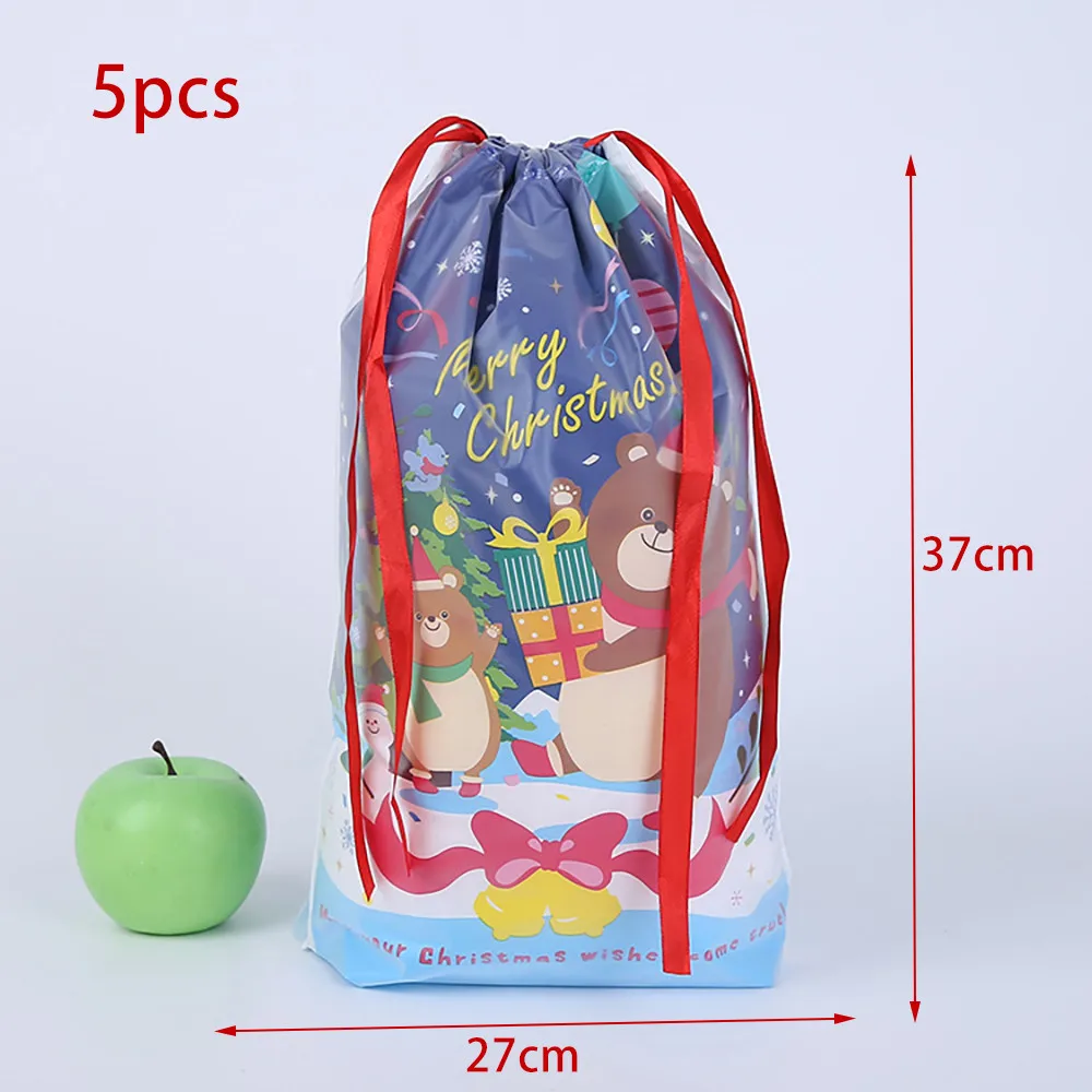 5PCS Christmas Drawstring Wrap Present Gift Party Bags PVC Reusable Christmas Stockings Gift Holder Candy Chocolate Storage Xmas
5PCS Christmas Drawstring Wrap Present Gift Party Bags PVC Reusable Christmas Stockings Gift Holder Candy Chocolate Storage Xmas