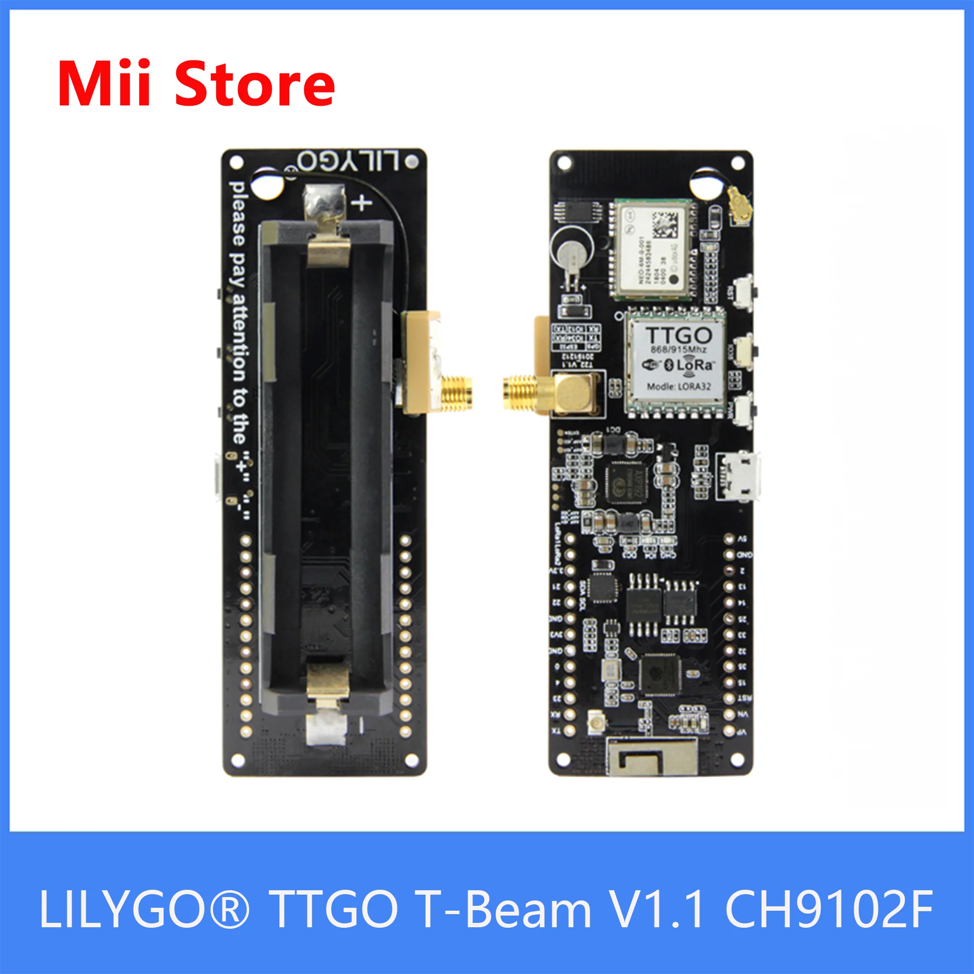 LILYGO®TTGO T-Beam V1.1 ESP32 433/868/915 МГц WiFi беспроводной Bluetooth модуль GPS NEO-6M SMA LORA 32 923 держатель