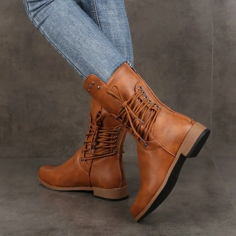 2021 Women's Shoes Autumn and Winter New Rivet Martin Boots Female Round Head Low-heel Sleeve Side Strap Female Mid-tube Boots
2021 Women's Shoes Autumn and Winter New Rivet Martin Boots Female Round Head Low-heel Sleeve Side Strap Female Mid-tube Boots
