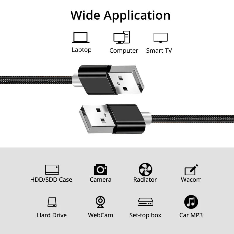 FONKEN USB Extension Cable USB A To USB A Data Cable PC Extender Cable for Hard Disk Webcam Laptop PC USB Cable Accessories
FONKEN USB Extension Cable USB A To USB A Data Cable PC Extender Cable for Hard Disk Webcam Laptop PC USB Cable Accessories