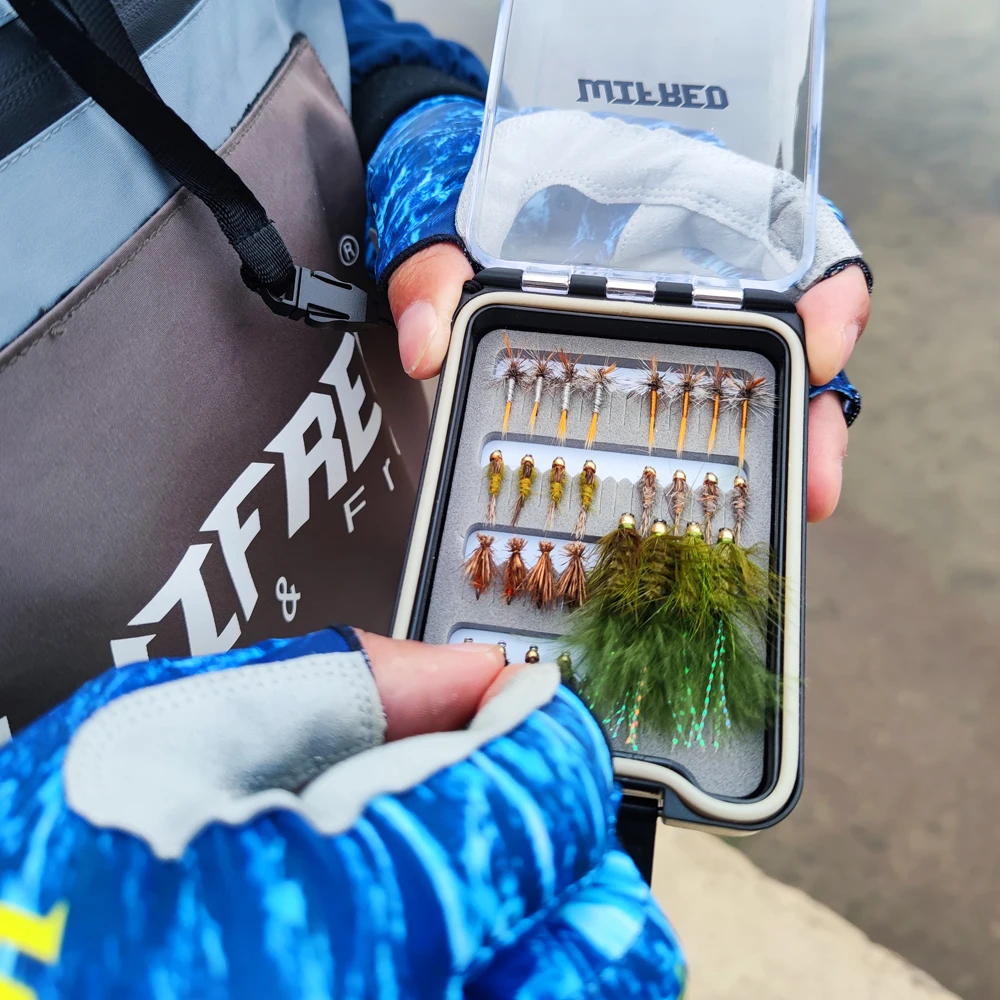 Fly Fishing Flies Kit - 28pcs Fly Fishing Lures - Dry/Wet Flies,Streamer, Nymph, Emerger with Waterproof Fly Box for Trout Fishi
Fly Fishing Flies Kit - 28pcs Fly Fishing Lures - Dry/Wet Flies,Streamer, Nymph, Emerger with Waterproof Fly Box for Trout Fishi