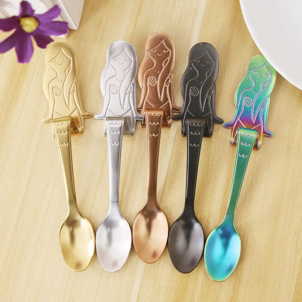 Mermaid Hanging Spoon Stainless Steel Ice Cream Cocktail Teaspoons Coffee Soup Wedding Gifts For Guests Kitchen Accessories
Mermaid Hanging Spoon Stainless Steel Ice Cream Cocktail Teaspoons Coffee Soup Wedding Gifts For Guests Kitchen Accessories