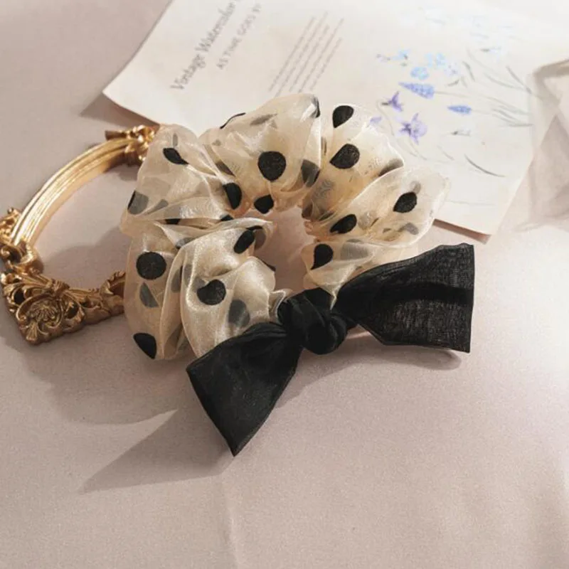 Korean New Bowknot Lace Dot Hair Scrunchies Elastic Hair Bands Women Elegant Mesh Hair Rope Ties Hair Accessories for Girls
Korean New Bowknot Lace Dot Hair Scrunchies Elastic Hair Bands Women Elegant Mesh Hair Rope Ties Hair Accessories for Girls