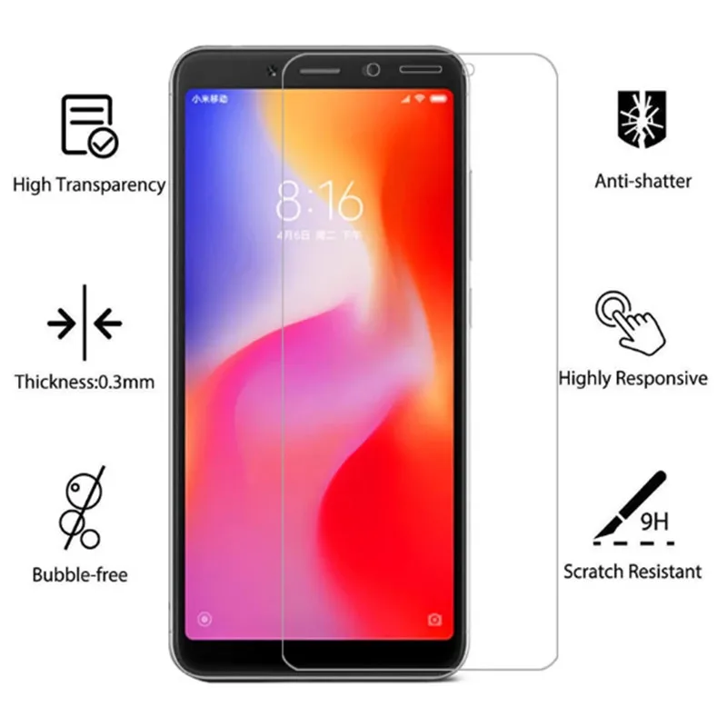 3Pcs Tempered Glass for xiomi redmi 6a 6 a 6Pro Ksiomi redme Safety Screen Protectors on xiaomi Redmi6a armor Film | Мобильные