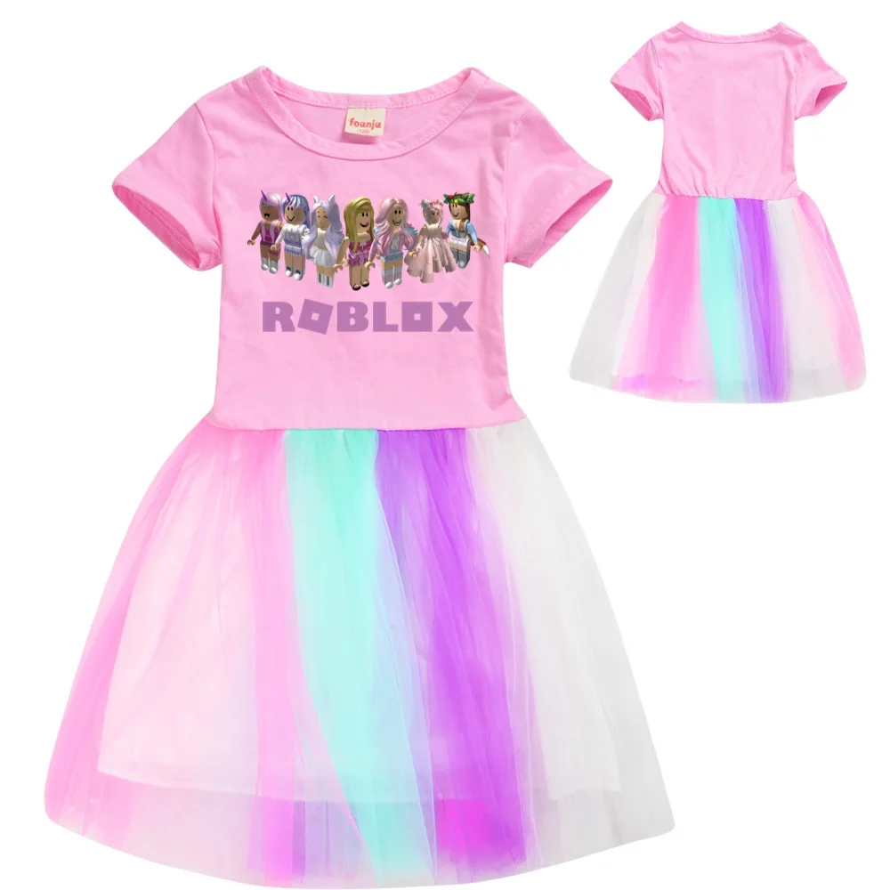 Детское Радужное платье принцессы ROBLOXing для девочек детское праздвечерние чное