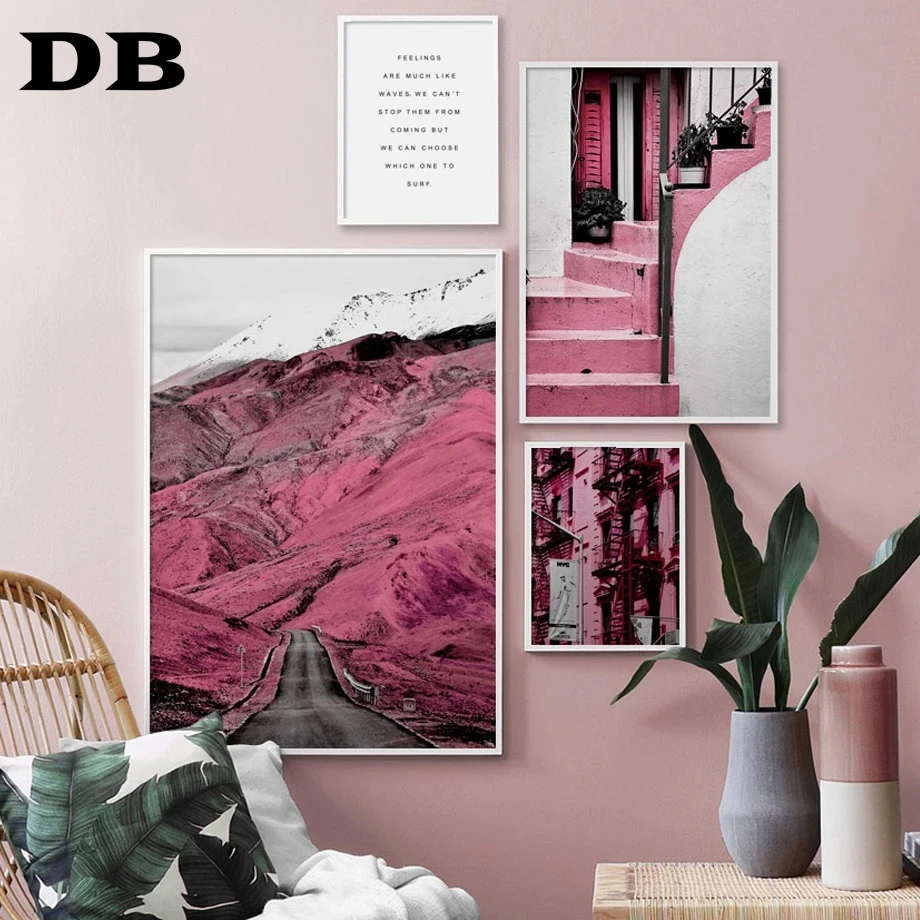 Pink Mountain Road Stairs Quotes Wall Art Canvas Painting Nordic Posters And Prints Wall Pictures For Living Room Home Decor
Pink Mountain Road Stairs Quotes Wall Art Canvas Painting Nordic Posters And Prints Wall Pictures For Living Room Home Decor