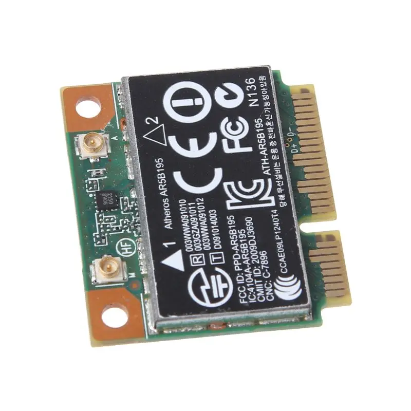 AR9285 AR5B195 150M+BT3.0 Half Mini PCI-E Wireless Card WiFi Net-work Card for HP430 431 435 436 4530S X6HA
AR9285 AR5B195 150M+BT3.0 Half Mini PCI-E Wireless Card WiFi Net-work Card for HP430 431 435 436 4530S X6HA