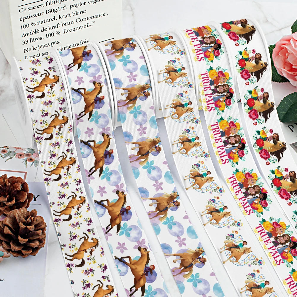 Cartoon Grosgrain Ribbon Horse and Girl Printed Satin For Hair Bows DIY Crafts Handmade Accessories Wedding Decor 10 yards
Cartoon Grosgrain Ribbon Horse and Girl Printed Satin For Hair Bows DIY Crafts Handmade Accessories Wedding Decor 10 yards