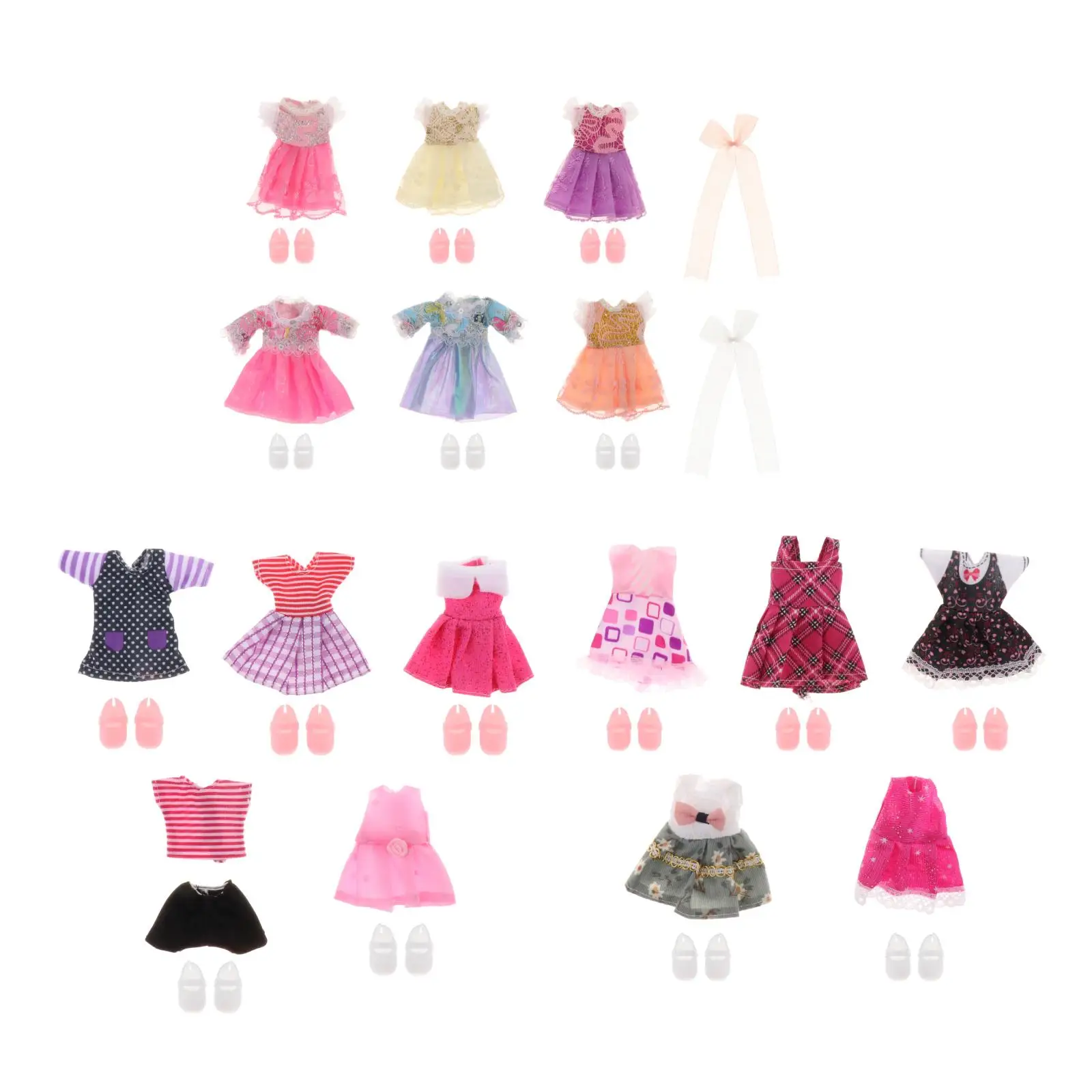 Fashion Casual Wear Outfit with Plastic Shoes for 16cm Doll Dress up Accessoies 
Fashion Casual Wear Outfit with Plastic Shoes for 16cm Doll Dress up Accessoies