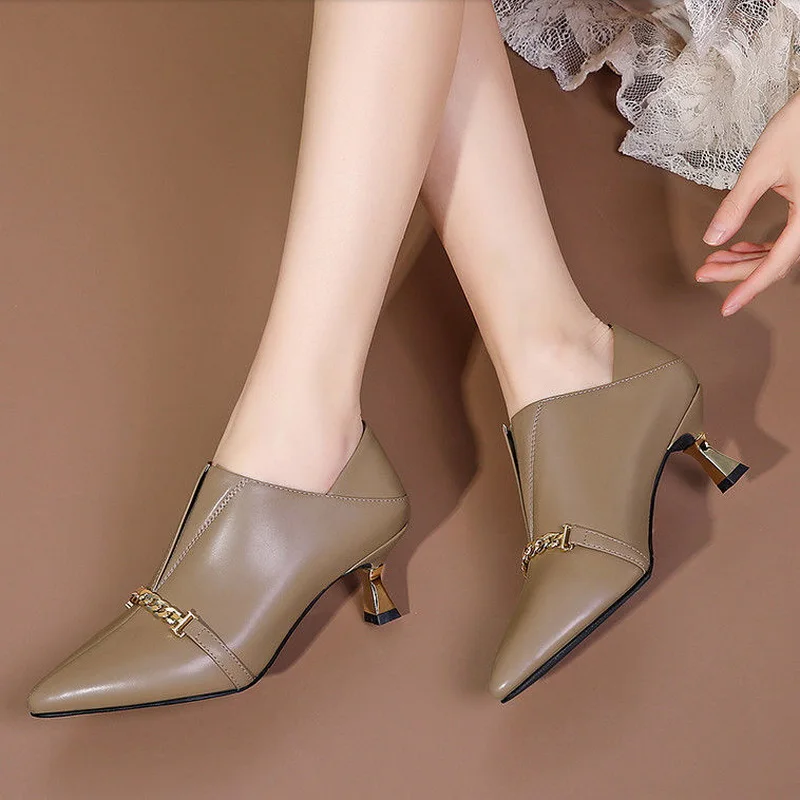 FHANCHU 2022 Early Spring Women Pumps,Two Wearings Soft Leather Shoes,Fashion High Heels,Pointed Toe,BLACK,Khaki,Dropshipping
FHANCHU 2022 Early Spring Women Pumps,Two Wearings Soft Leather Shoes,Fashion High Heels,Pointed Toe,BLACK,Khaki,Dropshipping