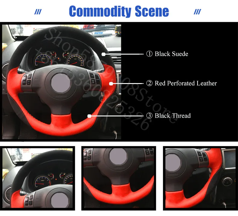 For Toyota Venza 2013-2020 2.7L two-wheel drive Deluxe Edition Black Suede Red Leather Car Steering Wheel Covers car accessories
For Toyota Venza 2013-2020 2.7L two-wheel drive Deluxe Edition Black Suede Red Leather Car Steering Wheel Covers car accessories