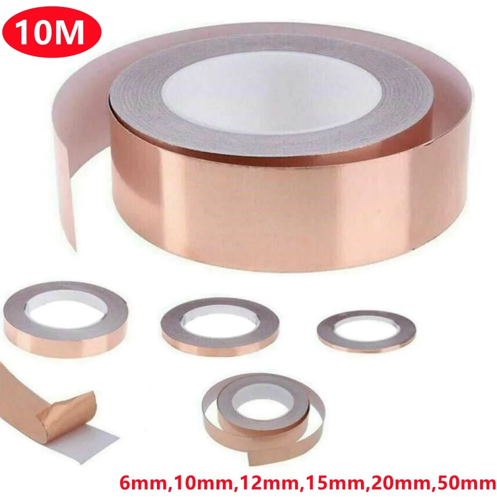 10M Adhesive Conductive Copper Slug Foil Tape Repellent Guitar Pickup EMI Shield Single-sided Repair Tape Thick 0.06mm
10M Adhesive Conductive Copper Slug Foil Tape Repellent Guitar Pickup EMI Shield Single-sided Repair Tape Thick 0.06mm