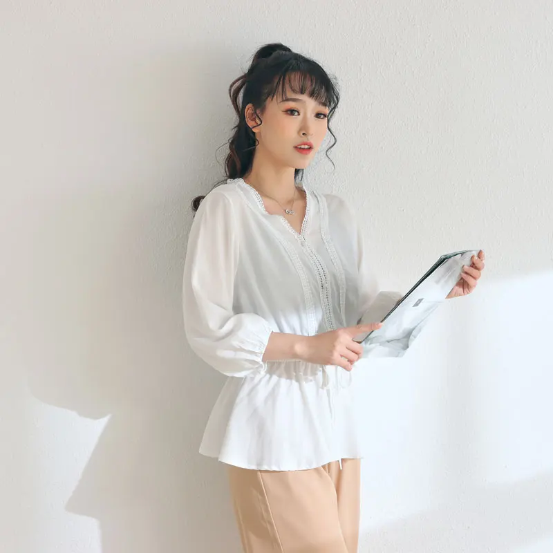DIMANAF 2021 Plus Size Shirts Women Blouse Lace White Sexy V-Neck Casual Full Sleeve Beading Blouse Loose Oversize 4XL New Tops
DIMANAF 2021 Plus Size Shirts Women Blouse Lace White Sexy V-Neck Casual Full Sleeve Beading Blouse Loose Oversize 4XL New Tops