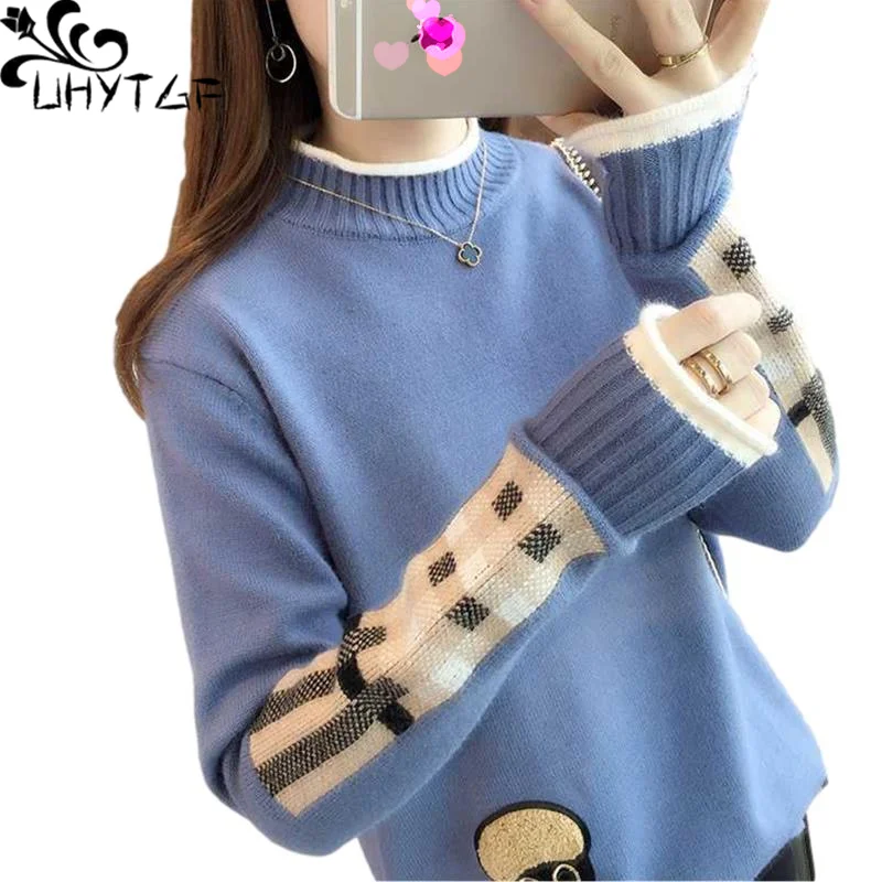 UHYTGF Autumn Winter Sweaters Women Fashion Turtleneck Pullover Casual Warm Top Female Long Sleeve Thick Student Short Coat 1886
UHYTGF Autumn Winter Sweaters Women Fashion Turtleneck Pullover Casual Warm Top Female Long Sleeve Thick Student Short Coat 1886