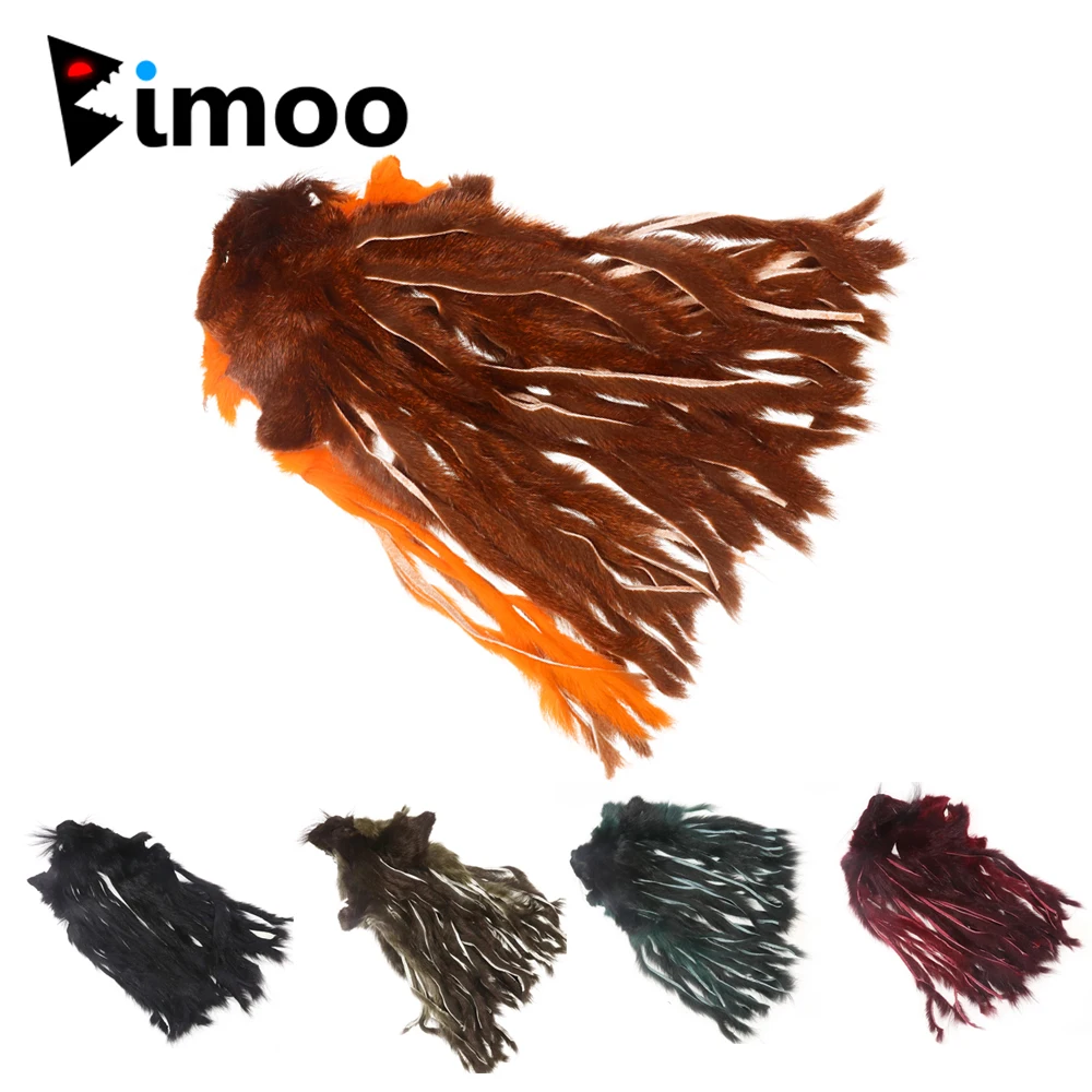 

Bimoo 2mm-3mm Pre-cut Soft Pine Squirrel Fur Fly Tying Material Narrow Zonker Strips Great for Streamers Leech patterns 5 Colors