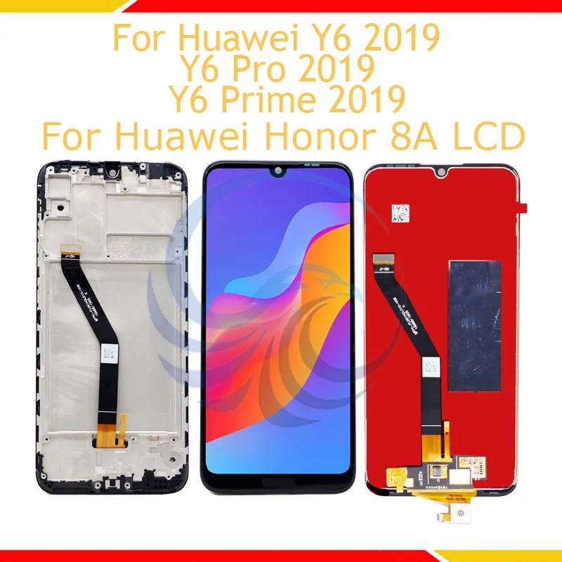 ЖК экран для Huawei Honor 8A сенсорный дисплей с рамкой Y6/Y6 Prime/Y6 Pro цифровым