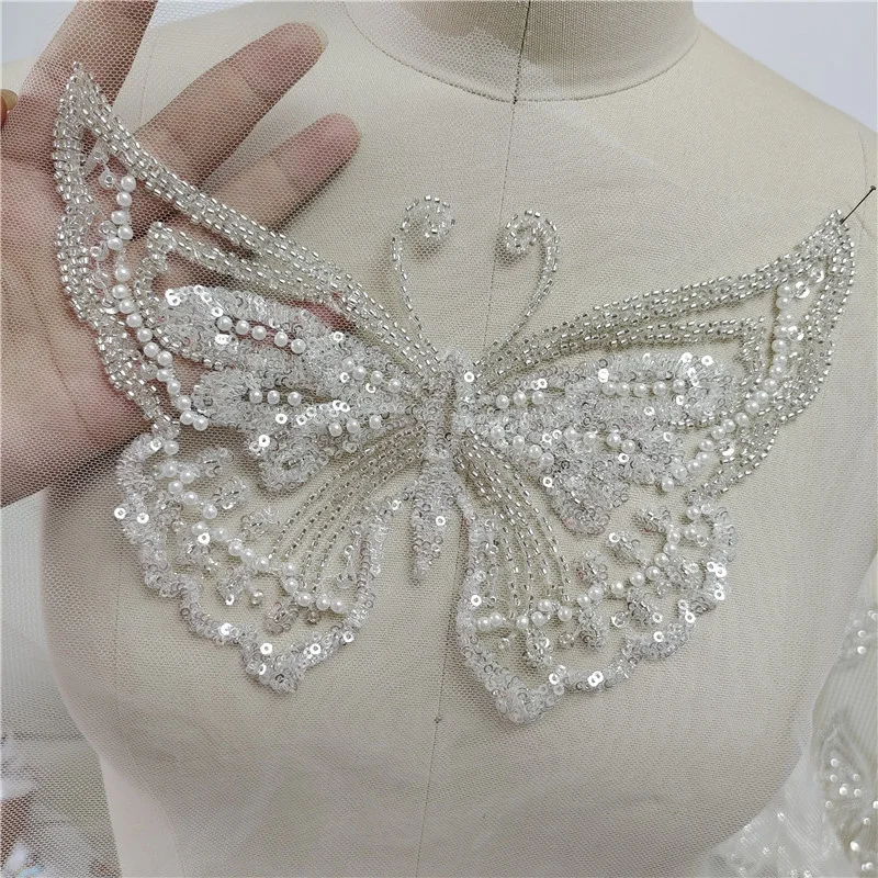 Lace embroidery mesh fabric butterfly nail sequin flower stickers, DIY handmade wedding dress, dress decoration accessories
Lace embroidery mesh fabric butterfly nail sequin flower stickers, DIY handmade wedding dress, dress decoration accessories