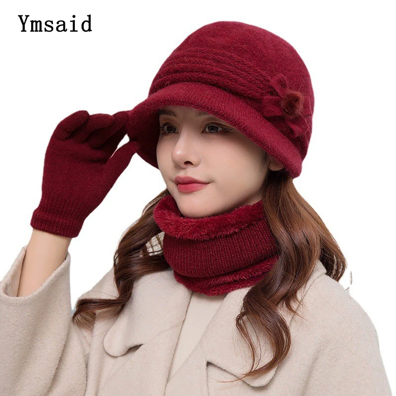 New Women Winter Hat Thick Warm Knitted Hat Scarf Gloves Set Fashion Hats For Female Outdoor Windproof Rabbit Fur Bucket Hat
New Women Winter Hat Thick Warm Knitted Hat Scarf Gloves Set Fashion Hats For Female Outdoor Windproof Rabbit Fur Bucket Hat