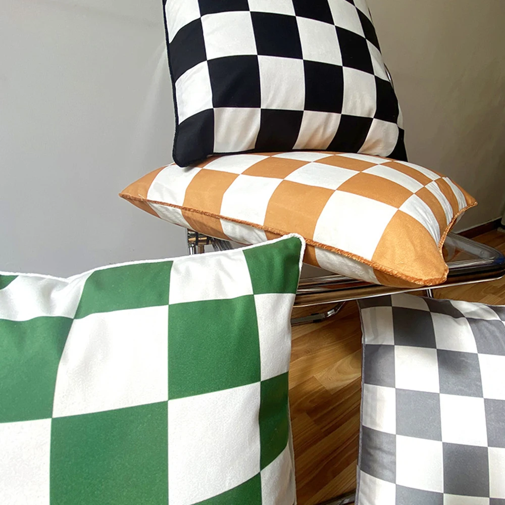 New Celebrity Checkerboard Square Printing Plaid Hug Cushion Cover Bed 45x45cm Home Decor Pillowcase Sofa Throw Pillows Case
New Celebrity Checkerboard Square Printing Plaid Hug Cushion Cover Bed 45x45cm Home Decor Pillowcase Sofa Throw Pillows Case
