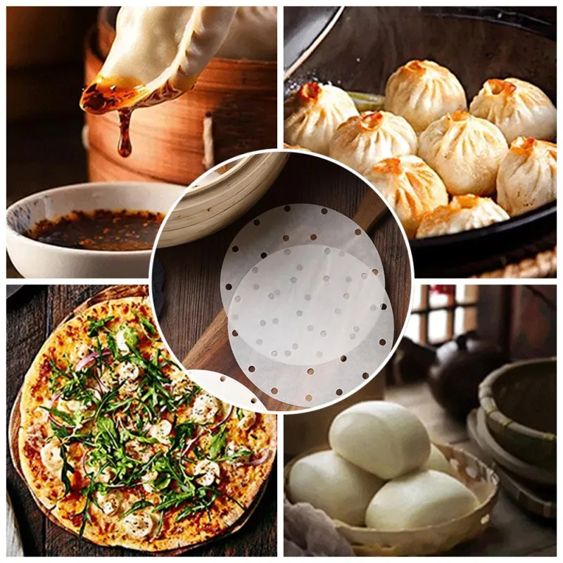 Frying Pan Hole Paper Non-Stick Steaming Mat 200PCS food grade silicone material 22cm/18cm
Frying Pan Hole Paper Non-Stick Steaming Mat 200PCS food grade silicone material 22cm/18cm