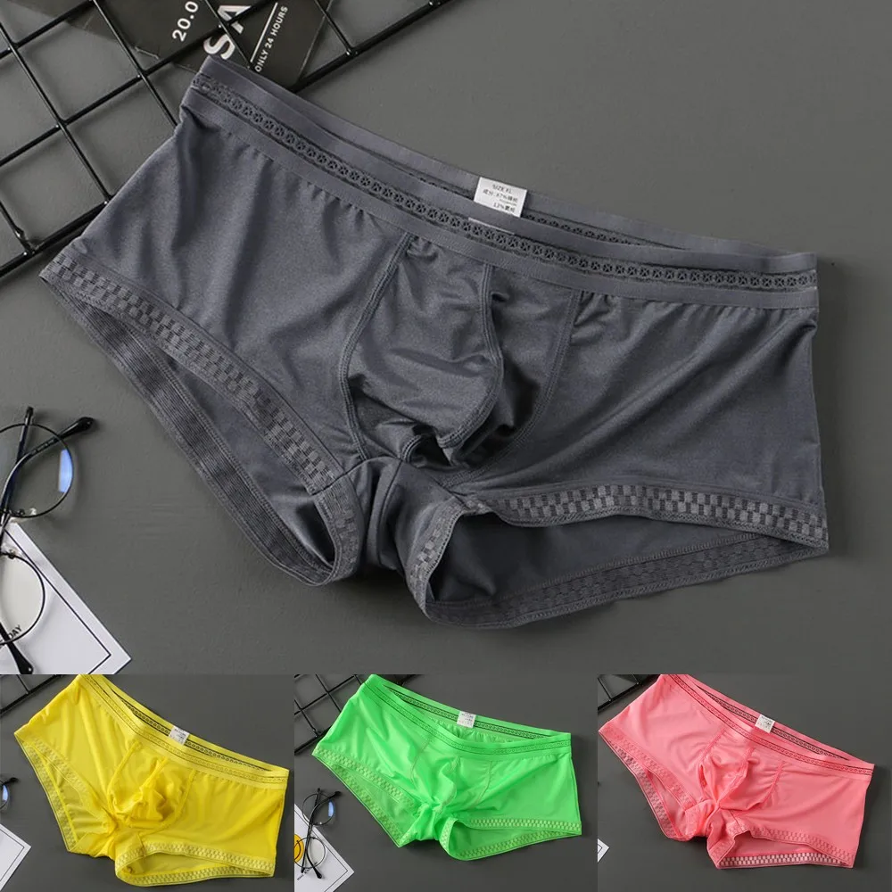 Men's Sexy Underwear Ice Silk Brief Pantie Low Waist Men Lingerie see through Pant Underpants Tangas Intimate man bottom shorts
Men's Sexy Underwear Ice Silk Brief Pantie Low Waist Men Lingerie see through Pant Underpants Tangas Intimate man bottom shorts
