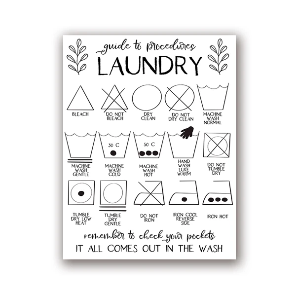 Black And White Letter Logo Laundry Room Bathroom Cartoon Decorative Art Painting Laundry Instructions Painting Wall Art NoFrame 
Black And White Letter Logo Laundry Room Bathroom Cartoon Decorative Art Painting Laundry Instructions Painting Wall Art NoFrame