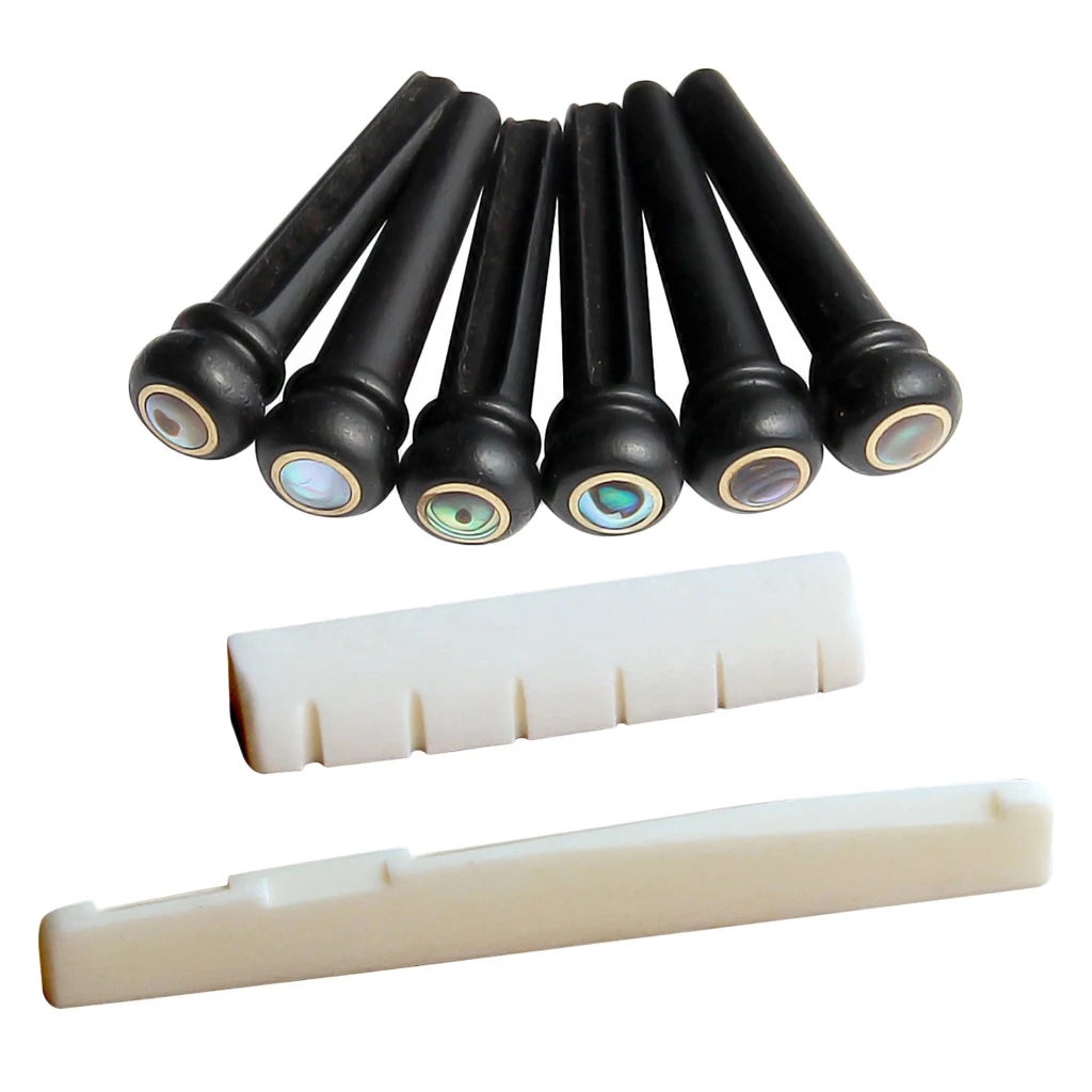 Tooyful Acoustic Guitar Parts Ebony Bridge Pins Peg+Saddle Nut Bone Slotted Replacements
Tooyful Acoustic Guitar Parts Ebony Bridge Pins Peg+Saddle Nut Bone Slotted Replacements