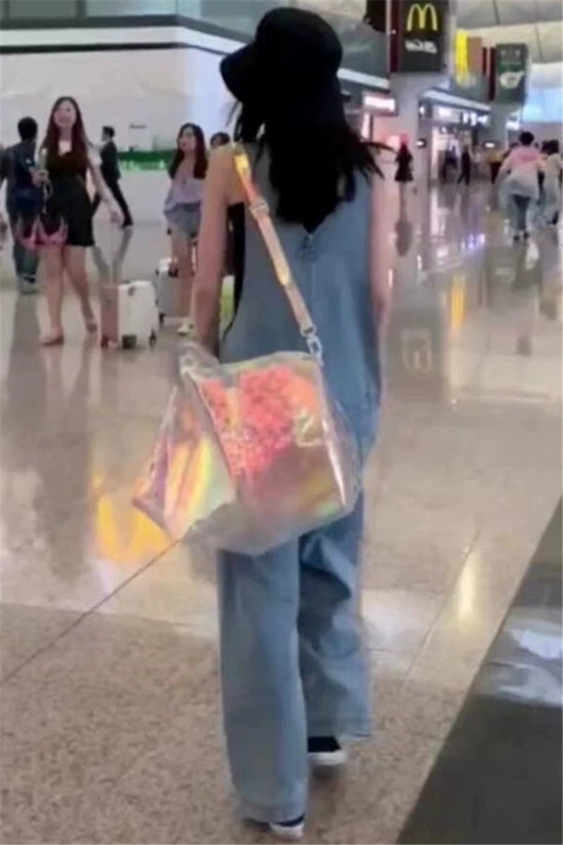 Retro Chic Hong Kong Style Denim Suspender Pants for Women 2021 New High Waist Loose Straight Slimming Mop Wide Leg Pants
Retro Chic Hong Kong Style Denim Suspender Pants for Women 2021 New High Waist Loose Straight Slimming Mop Wide Leg Pants